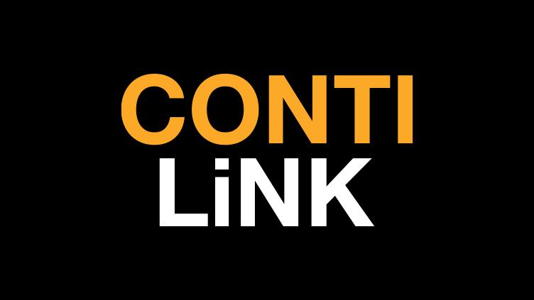 Conti Link logo on a black background
