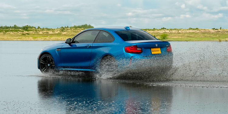Blue BMW Drift Water